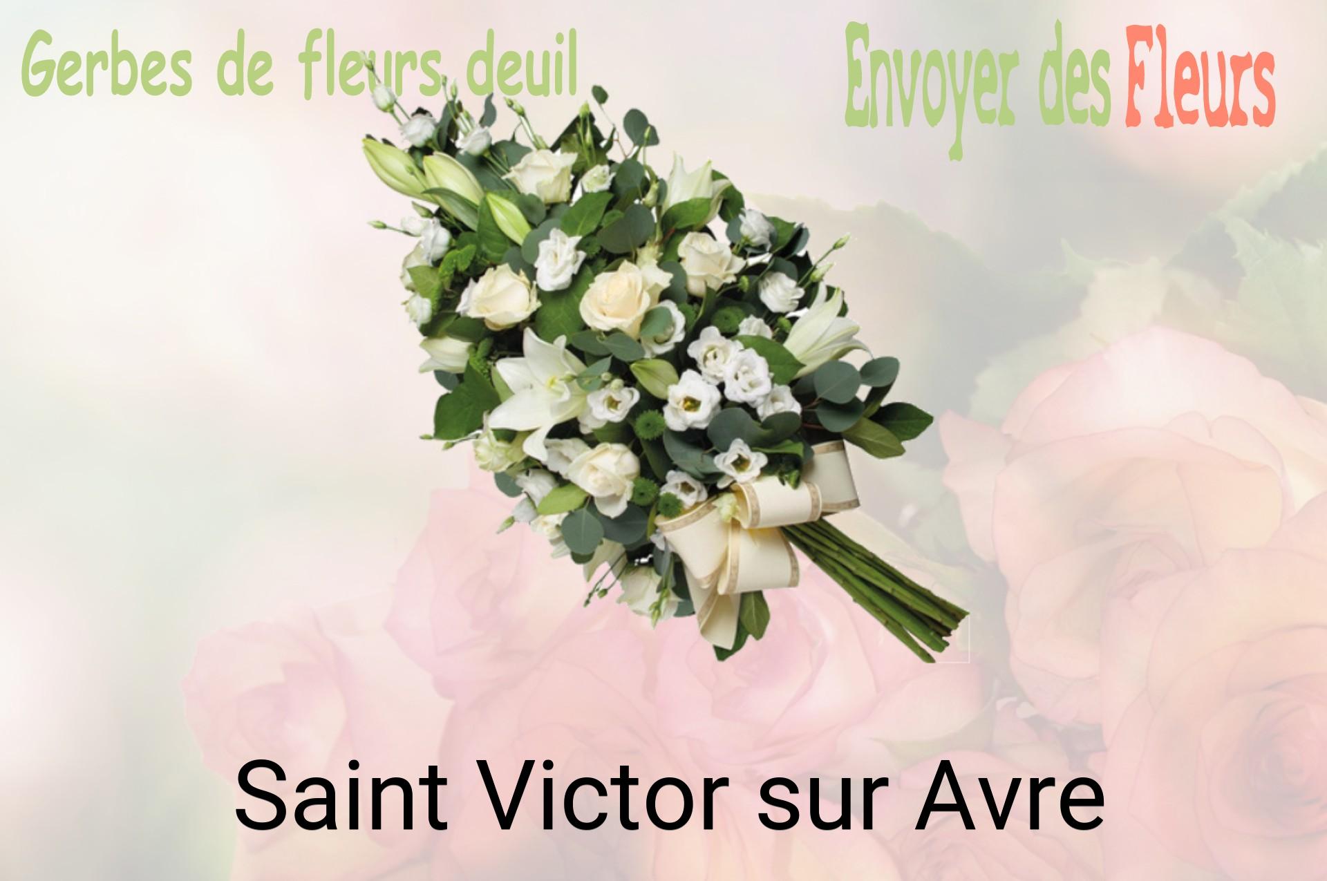 Gerbe de fleurs de deuil livrée à Saint-Victor-sur-Avre